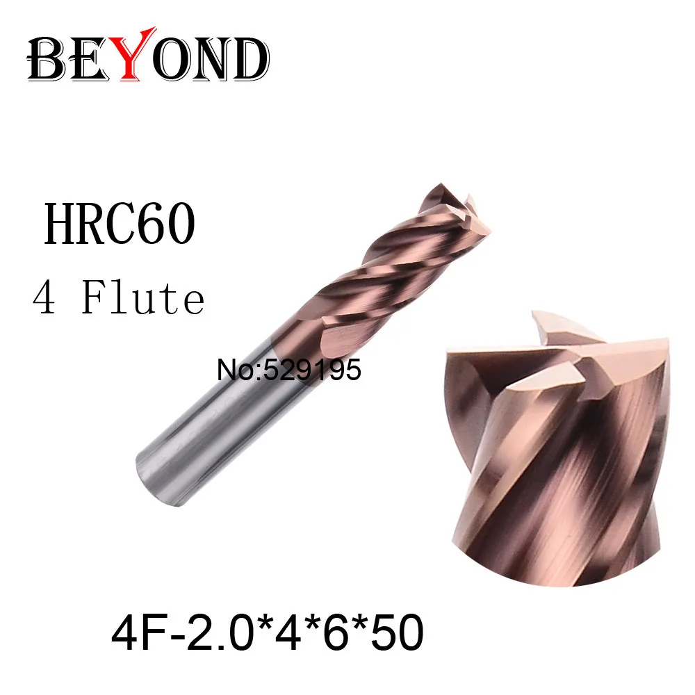 

4F-2.0 HRC60,carbide Square Flatted End Mills coating:nano TWO flute diameter 2.0 mm, The Lather,boring Bar,cnc,machine