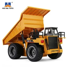 HuiNa 1540 RC Truck Toys Six Channel 6CH 1 12 40HMZ Metal Dump Trucks Remote Control