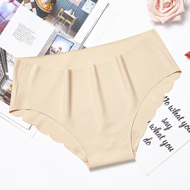 Fashion Panties For Women Seamless Briefs Ultra-thin Underwear Sexy G String Panty Mid Waist Female Underpants Intimates 3pcs #F