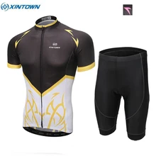 XINTOWN пара мужчин женщин Велоспорт Джерси Горный Ropa Ciclismo велосипед короткий рукав рубашка Велоспорт Топ(BIB) шорты Комплект