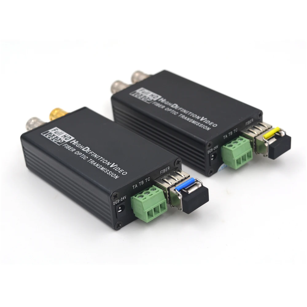 Mini Hd Sdi In Fibra Ottica Media Converter Con Sfp Simplex Lc Monomodale E Contatto A Secco-Sdi Segnale Su Fibra 20Km