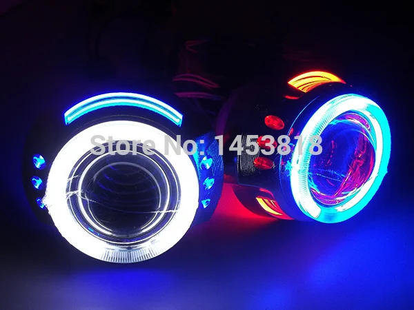

JGAUT 3.0HQL Xenon 35w H1 H7 H4 HB3 HB4 9005 9006 3'' inch HID Bi projector Lens with Double Angel Eyes