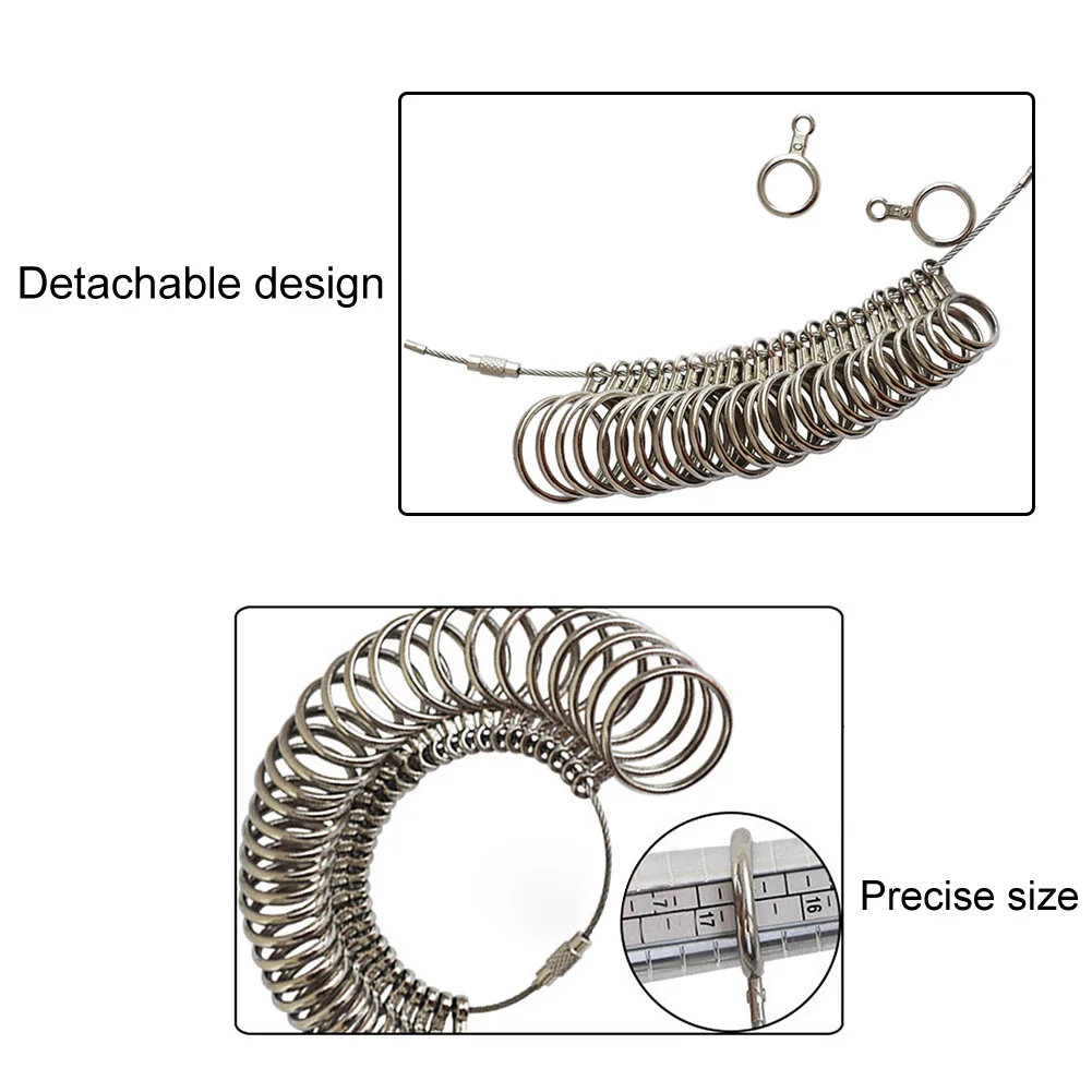 США, Великобритания, ЕС, металлическое кольцо на палец, размер r, размер для изготовления ювелирных изделий, измерительные инструменты, набор для ювелирных аксессуаров, инструмент