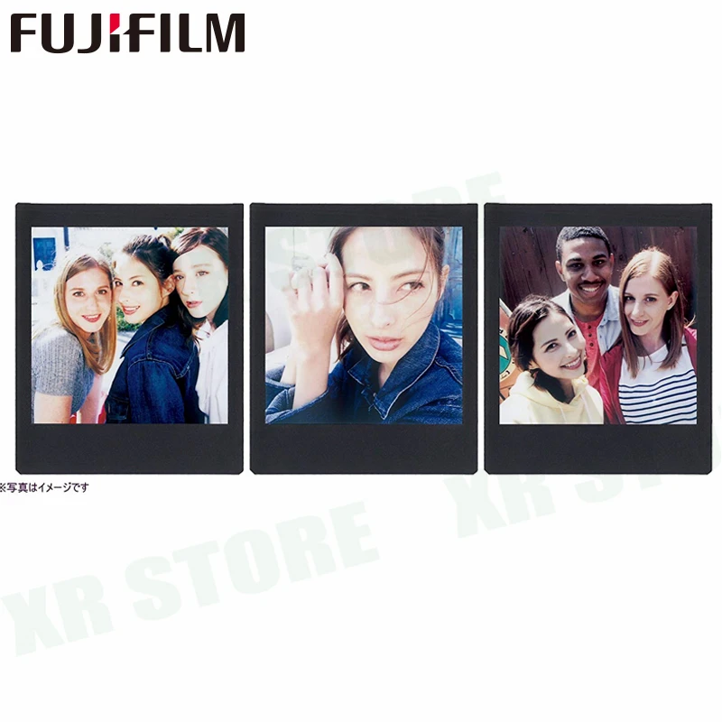 Квадратная пленка Fujifilm Instax Mini 10 100 листов белая/черная фотобумага с краями для
