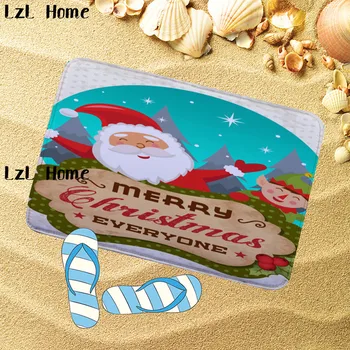 

LzL Home Xmas Series Non-slip Shower Mat Memory Foam Bath Mat For Toilet Bathroom Carpets Tub Bath Mat Doormats Anti Slip Rugs