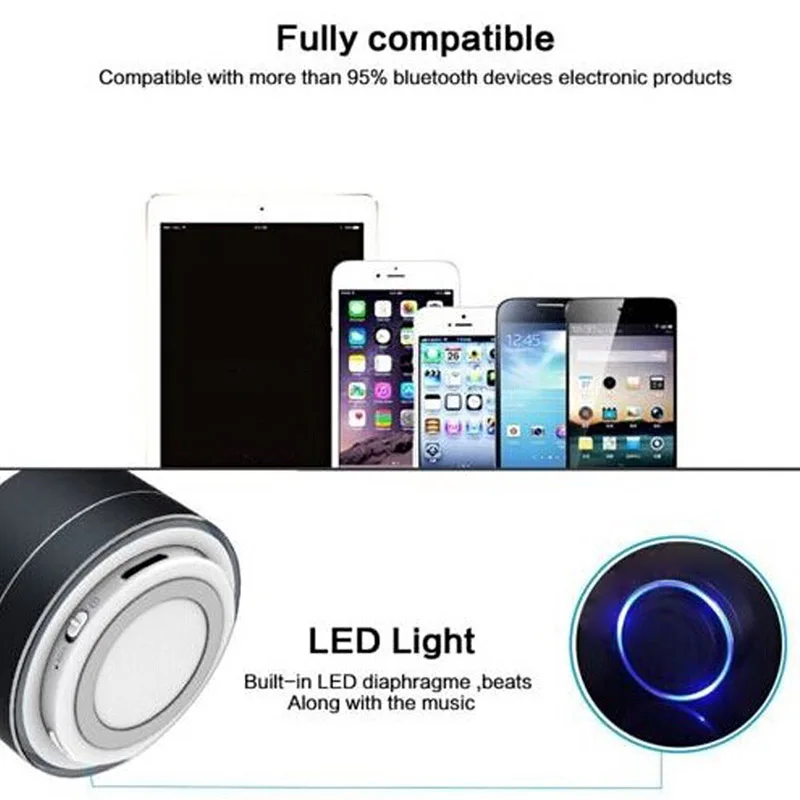 Беспроводной мини Bluetooth динамик с отличными басами для iPhone iPad планшета Samsung