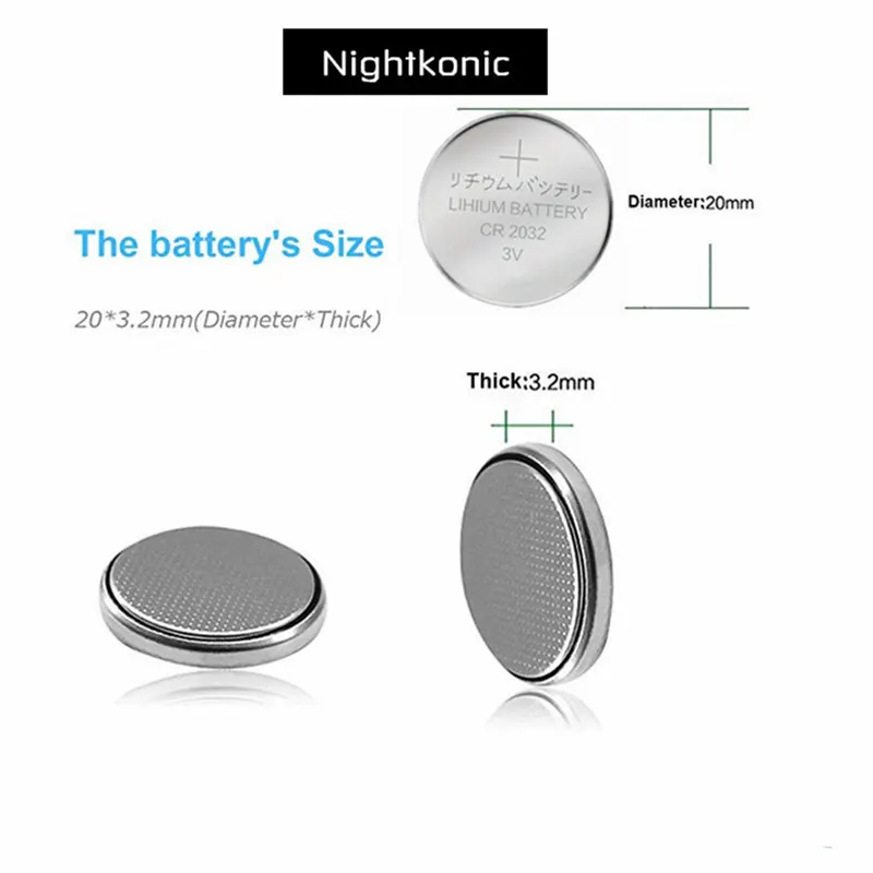 Nightkonic (3 упаковки) 15 шт. CR2032 батарея 3 в литиевые батареи BR2032 DL2032 ECR2032 CR 2032 кнопочная