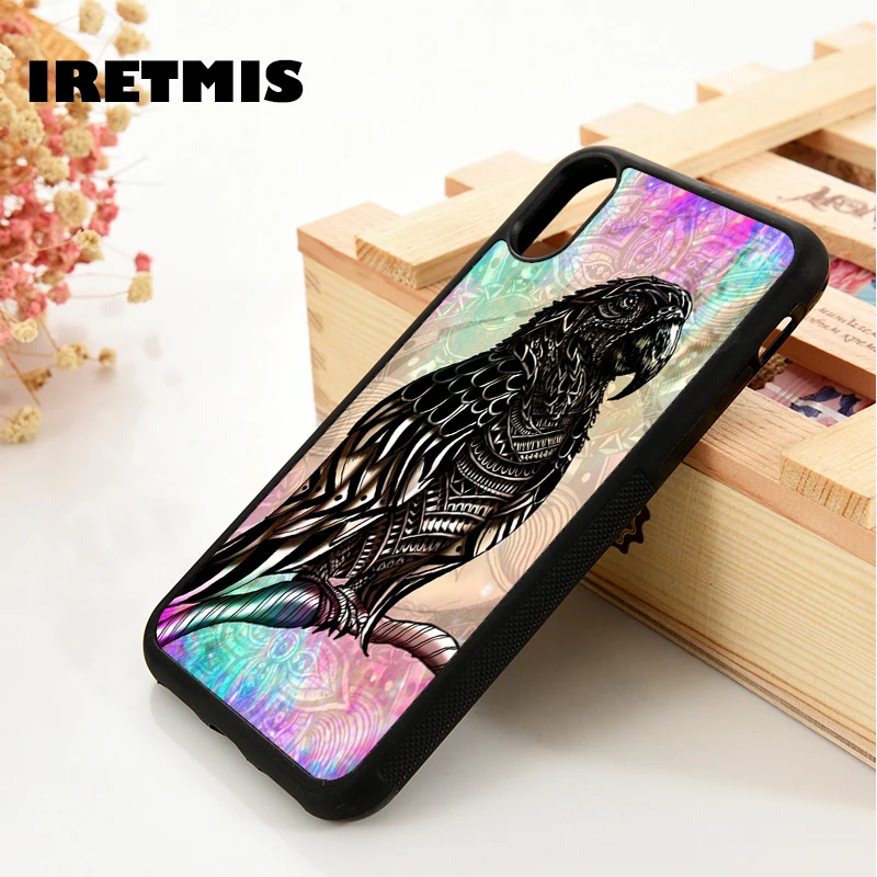 Iretmis 5 5S SE 6 6S Чехол Для Телефона iPhone 7 8 plus X Xs 11 Pro Max XR попугай Тропическая Птица