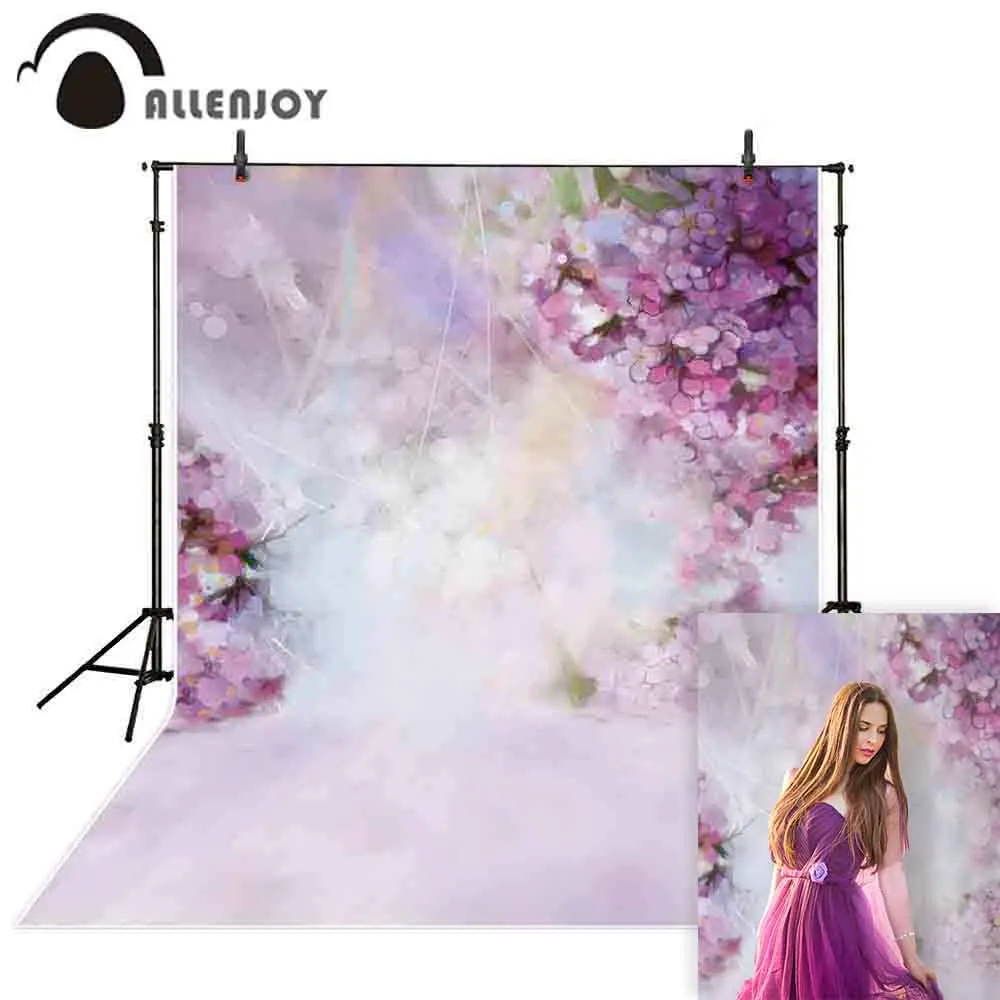 

Allenjoy flower photography backdrop spring bokeh easter garden background photo studio photophone photobooth photocall fabric