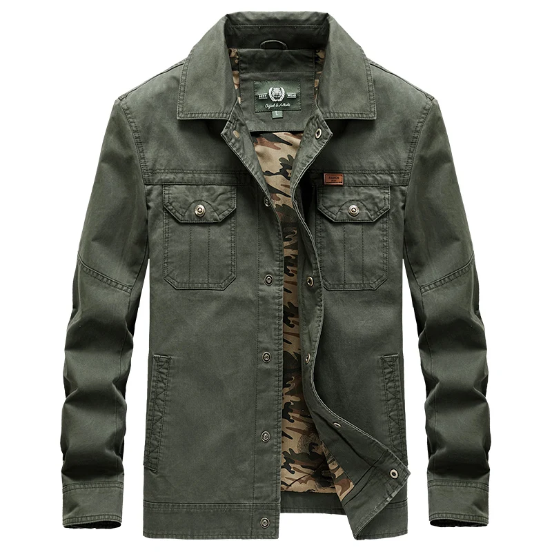 Мужская куртка из чистого хлопка chaqueta hombre ветровка в стиле милитари брендовая