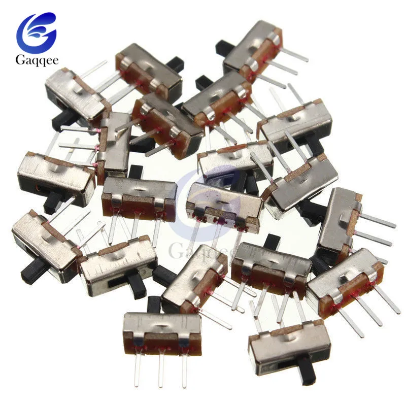 

50PCS SS12D00G3 Slide Switch 2 Position SPDT 1P2T 3Pin PCB Panel Mini Vertical Toggle Switches For DIY Electronic Accessories