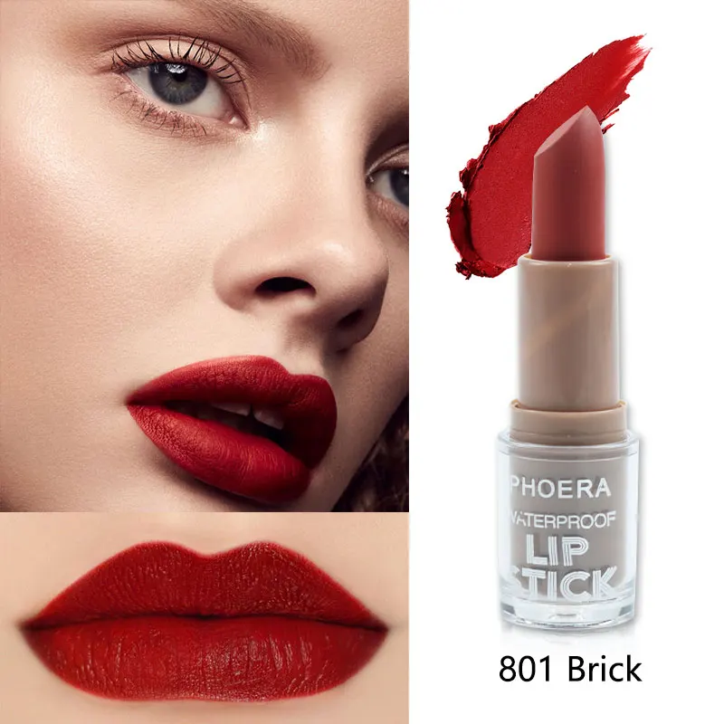 PHOERA 14 Colors Long-lasting Matte Lipstick Set Waterproof Moisturizing Non-Stick Cup Does Not Fade Lip Maquillaje TSLM2