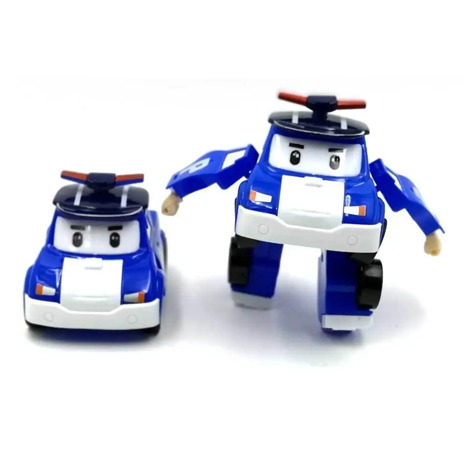 6 Styles Korean Kid Toys Robocar Poli Transformation Robot Poli Amber Roy Car Toys Action Figure Toys For Children Best Gifts