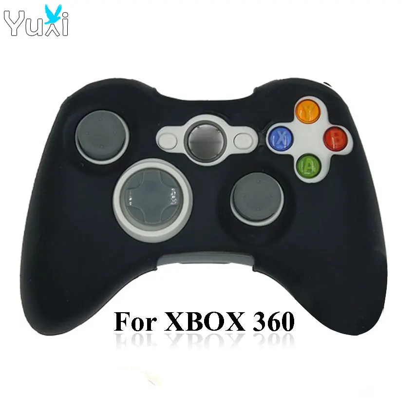 

YuXi Black Green Red Blue Silicone Cover Case Protection Sleeve for Xbox 360 Game Controller Rubber Skin.