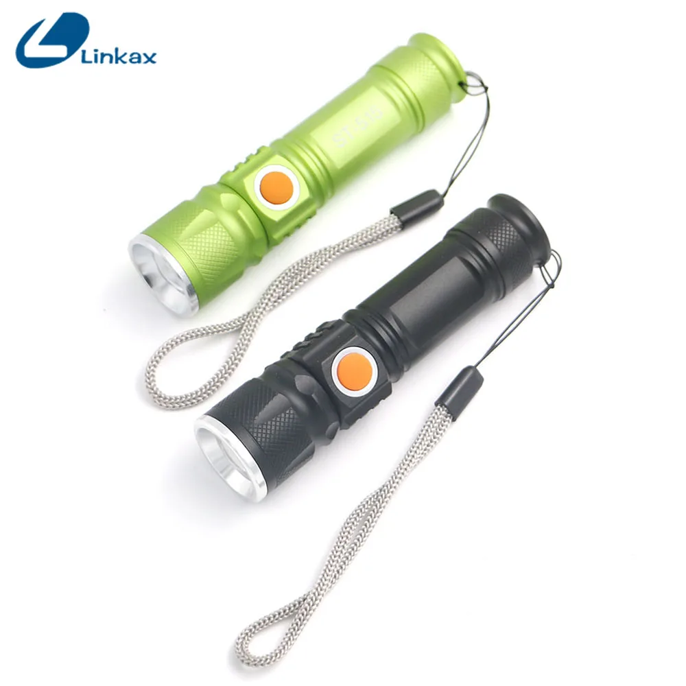 Портативный XM L T6 светодиодный USB мини фонарик 2 в 1 прожектор Перезаряжаемый 18650