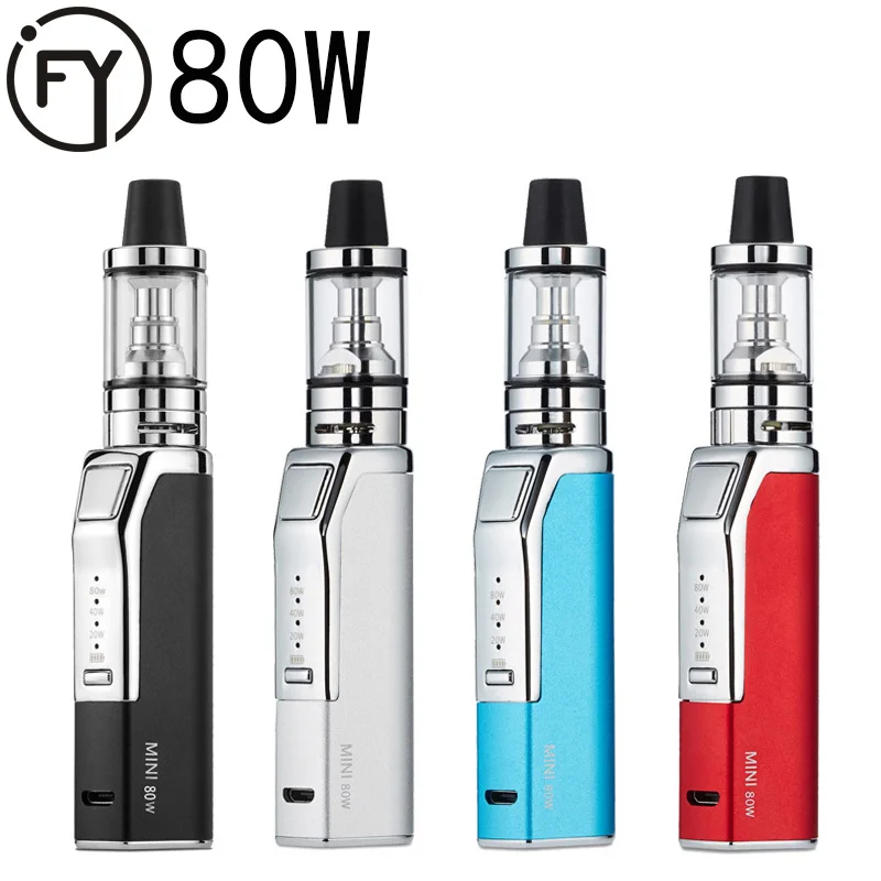 

NEW Vaper Electronic Cigarette Vapor Smoker Pen Hookah MINI 80W Starter Kit E Cigarettes Vape 510 Metal Body Sticker Gift Vaping