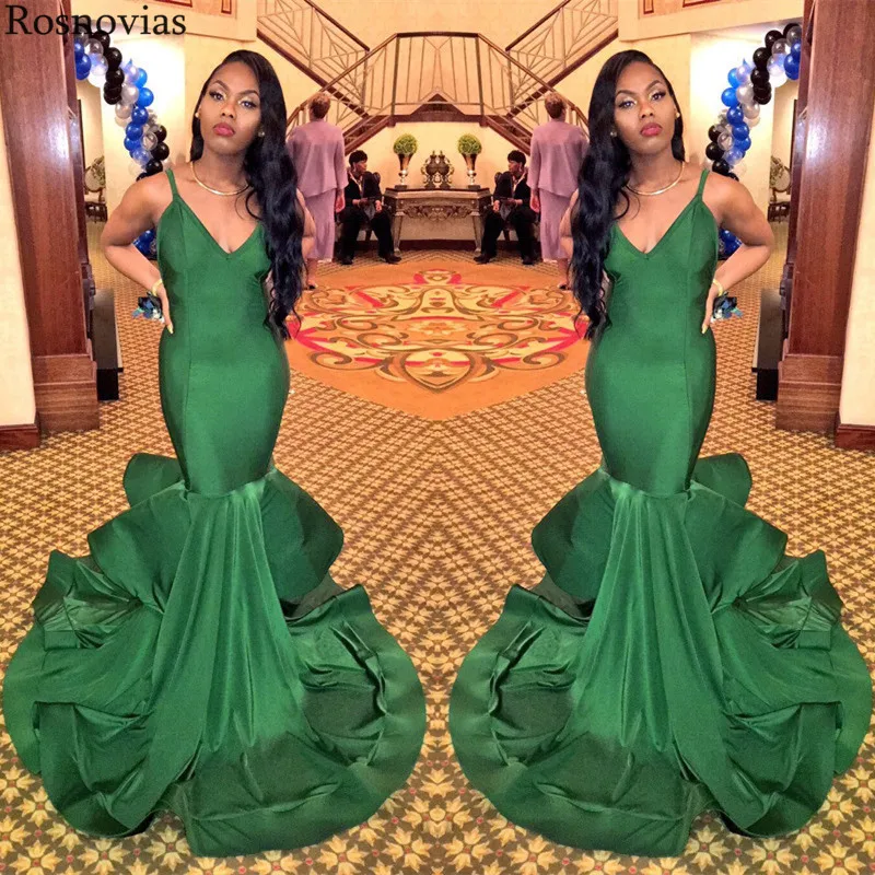 

2019 Arabic Plus Size Evening Dresses V Neck Backless Sweep Train Prom Party Dresses Formal Gowns Mermaid Evening Dresses Long