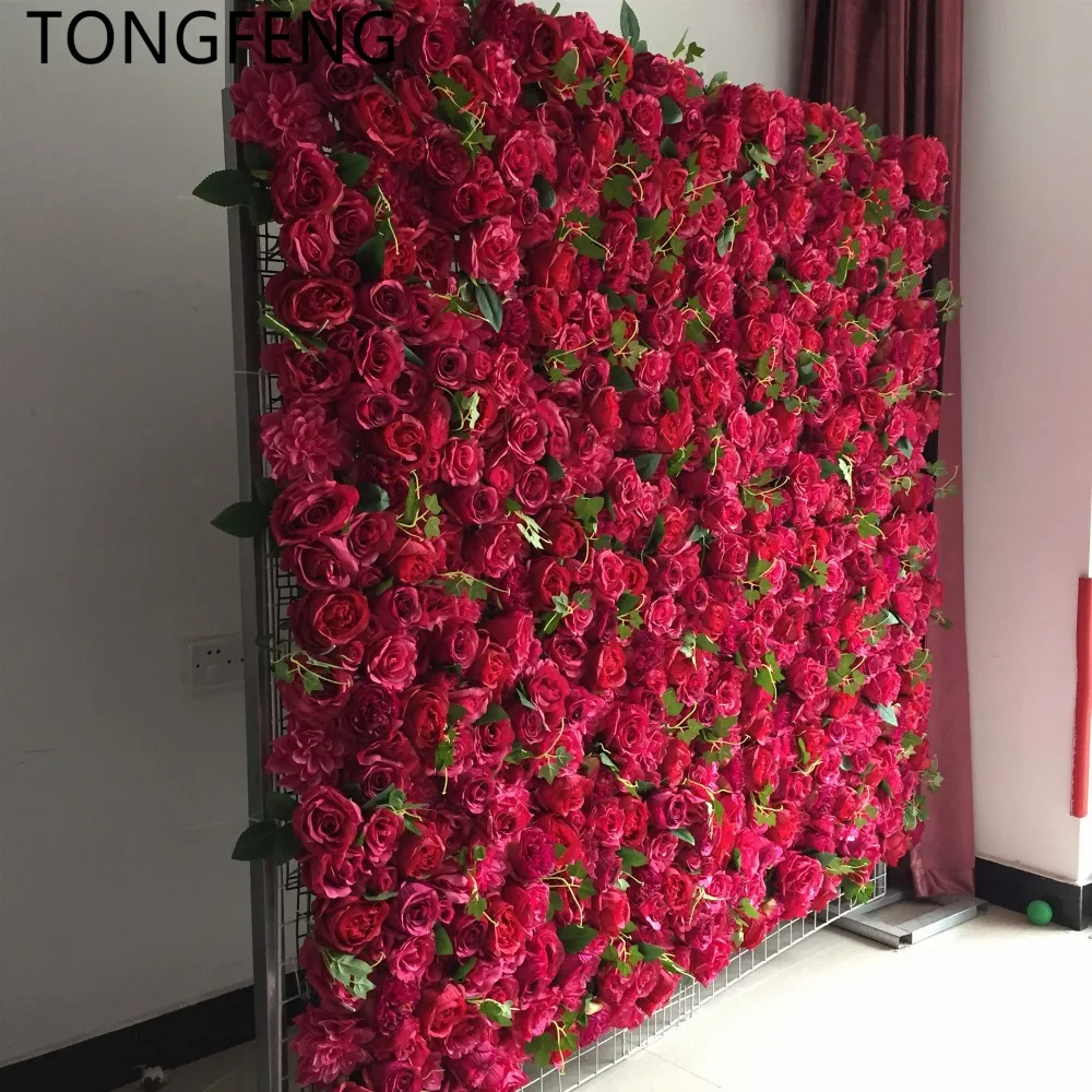 

Artificial silk hydrangea rose 3D flower wall wedding backdrop decoration flower stage Decoration Mixcolor 10pcs/lot TONGFENG