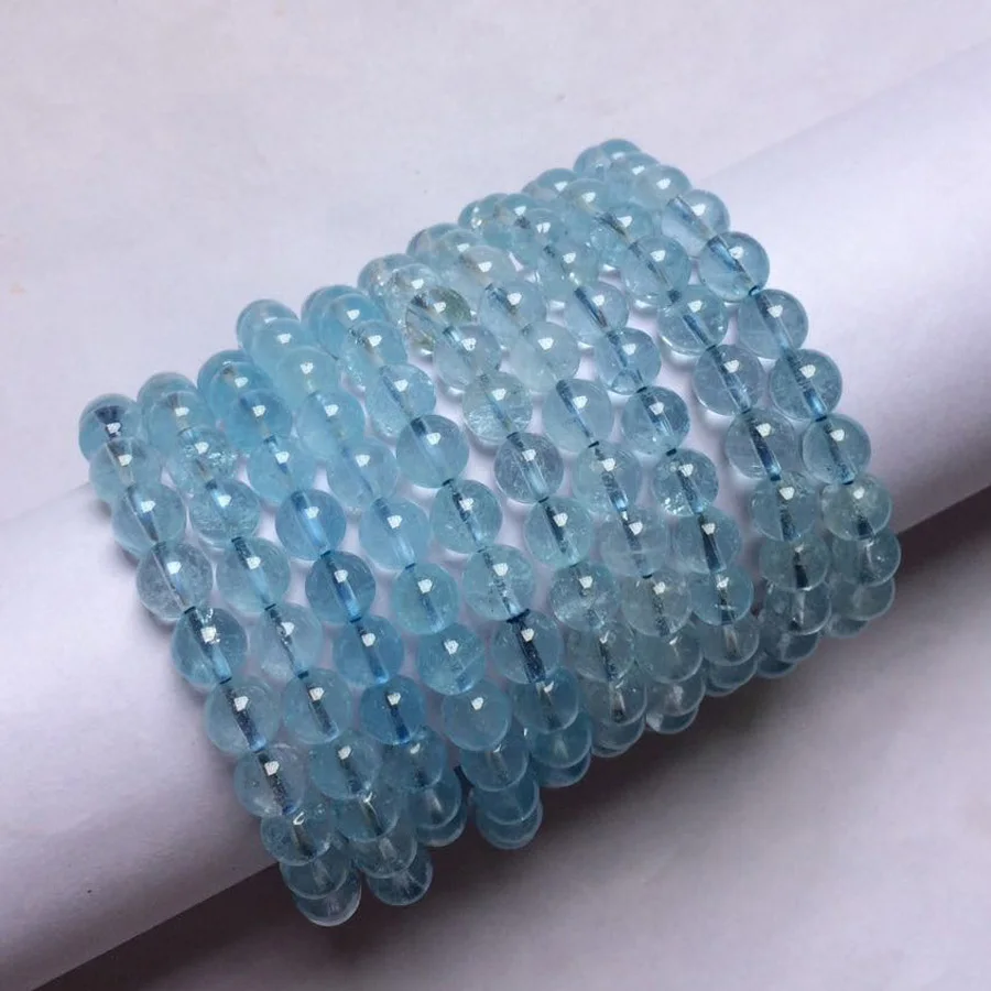 7 мм Натуральный топаз камень бусины браслет натуральный драгоценный камень браслет для женщин для подарка оптом