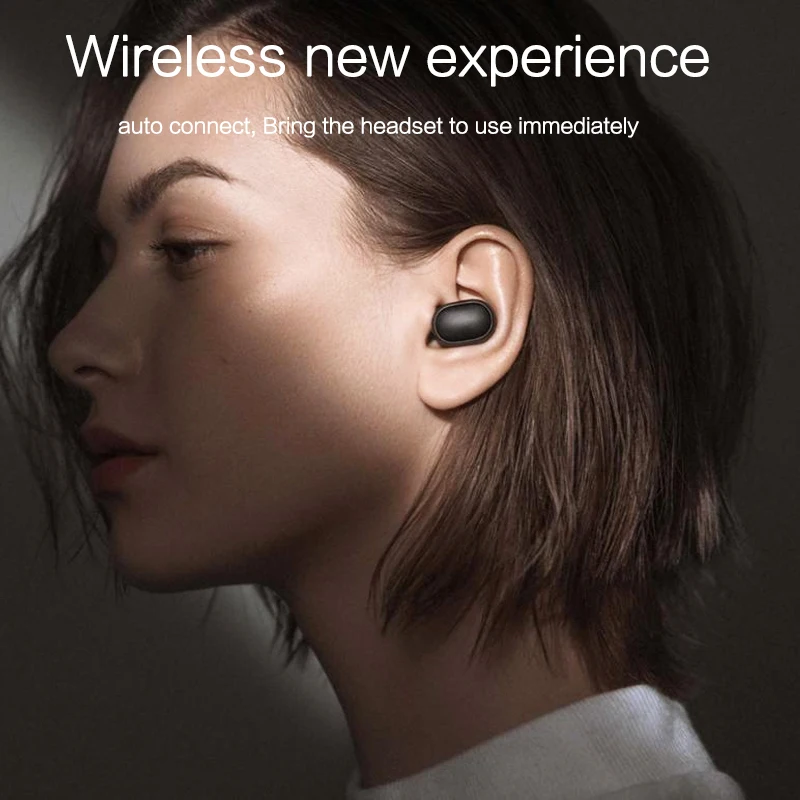 Bluetooth гарнитура Xiaomi Redmi AirDots беспроводные наушники вкладыши 5.0 система активного