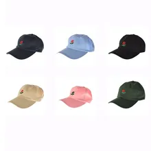 5 цветов модный унисекс папа Регулируемый головной убор вышитый розовый цветочный изогнутый край бейсболка с козырьком Прямая