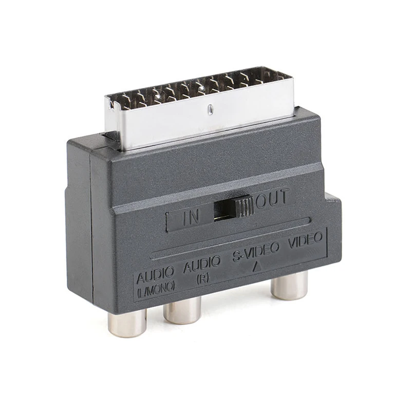 21pin scart S Video/AV/TV/аудио адаптер конвертер для SCART евро подключаемый терминал плюс