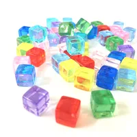 50Pcs/Set 13colors 8mm Transparent Square Corner Colorful Crystal Dice Chess Piece Right Angle Sieve For Puzzle Game 1