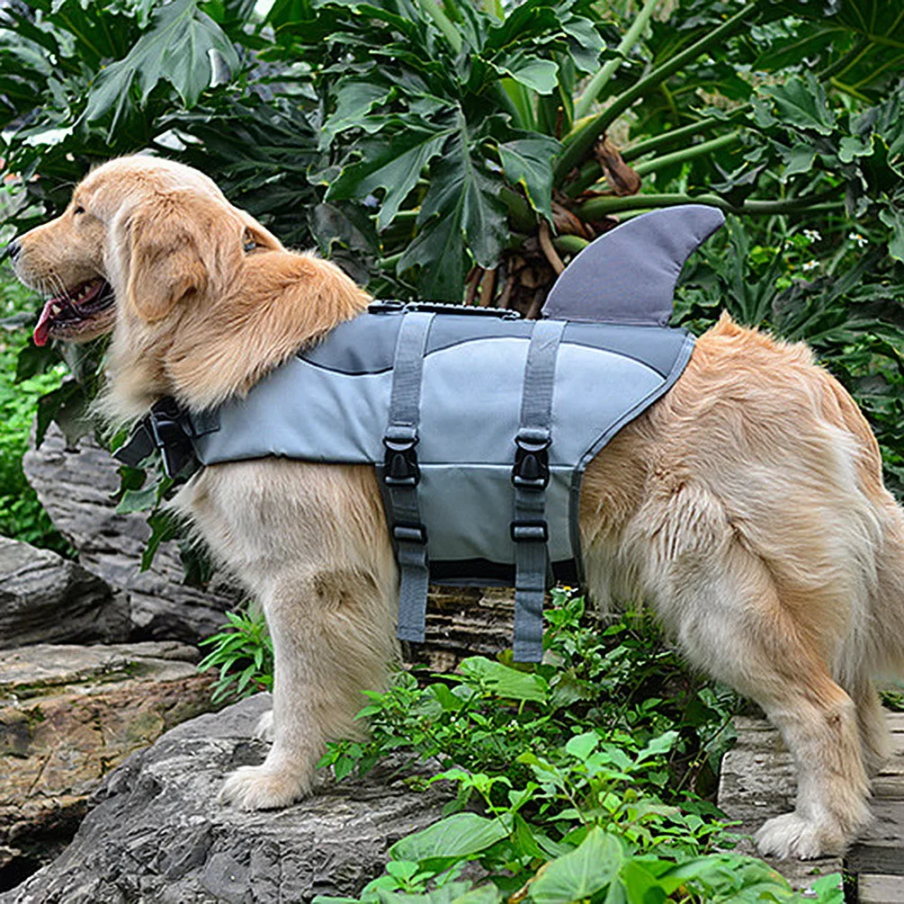 1962 Petit Chien été Gilet De Sauvetage Pour Animaux De Compagnie Style Requin Gilet De Sauvetage Avec Poignée Chiot Gilet De Bain Formation