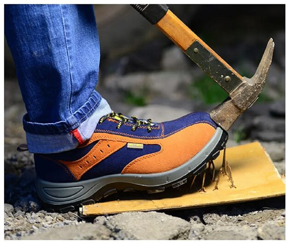 Men Work Safety Shoes Steel Toe Warm Breathable Men's Casual Boots Puncture Proof Labor Insurance Shoes Large Size Male Shoes