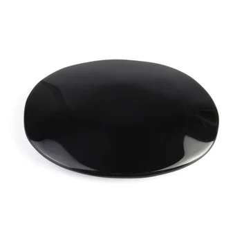 

Multifunction Black Obsidian Scrying Mirror Crystal Gemstone Healing Stone Feng Shui Craft Home Desk Decor Gift 5.5*7.3cm