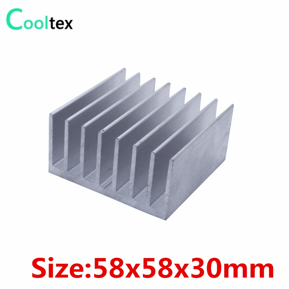 

High quality 58x58x30mm Aluminum heatsink Extruded radiator cooling for chip LED COOLER cooling