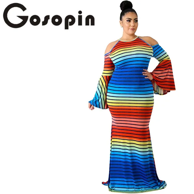 rainbow plus size dresses