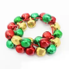 Красочные Jingle Bells танцевальные растягивающиеся браслеты детские ювелирные изделия для рождественской вечеринки