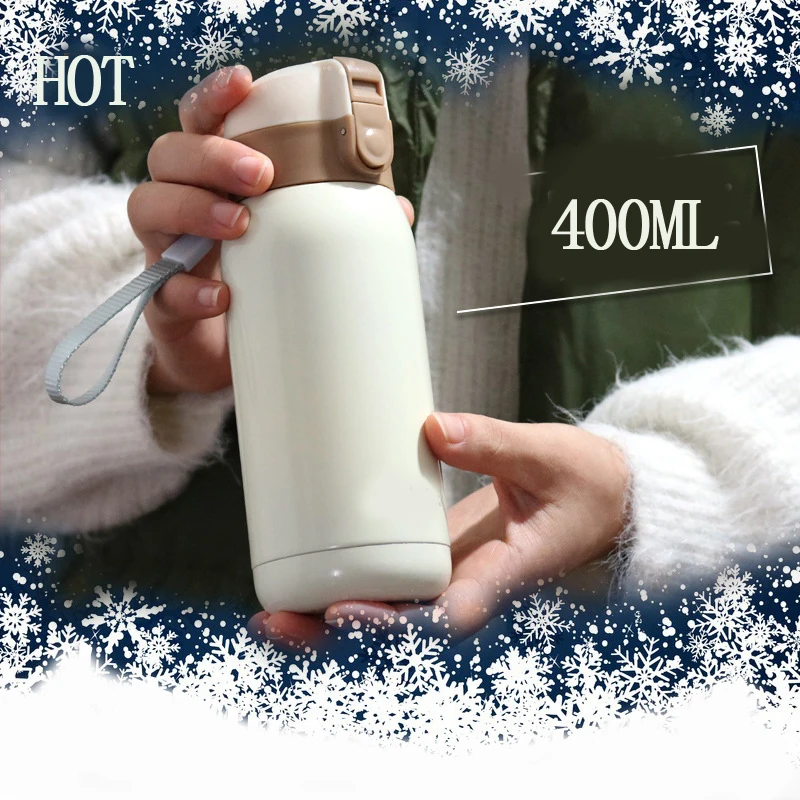 HOT 400ml Mini Water Bottle Thermos for Kids Garrafa Stainless Steel