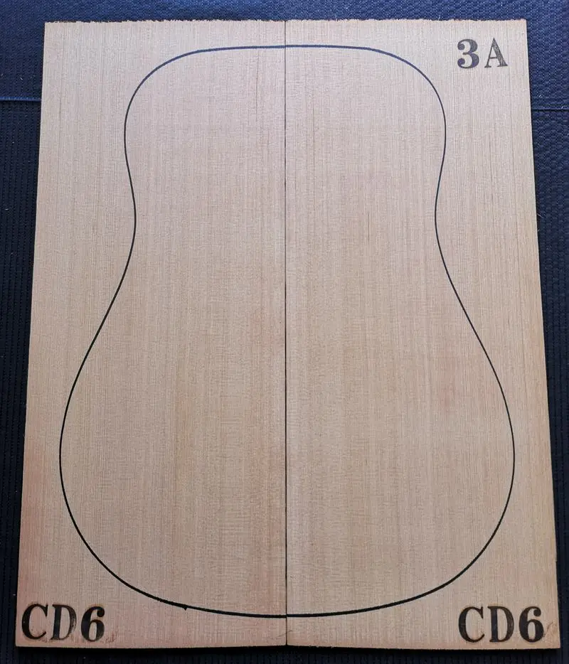 Violão de Cedro Painel de Madeira Material de Fabricação Vermelho Grau Madeira Maciça Guitarra Diy Artesanal 4.5*220*550mm2 Peças Aaa 4pçs - Image 4