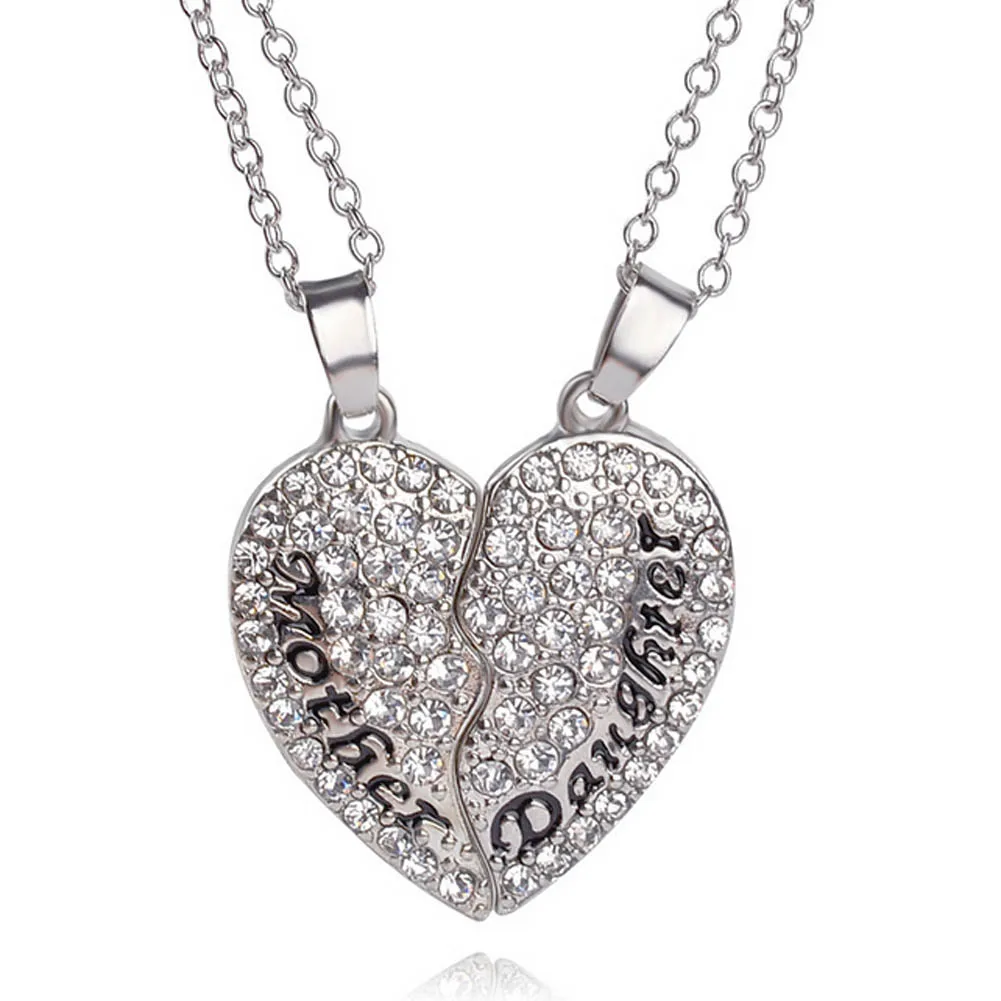 Buy New Jewelry Women Two Pieces Heart Necklace