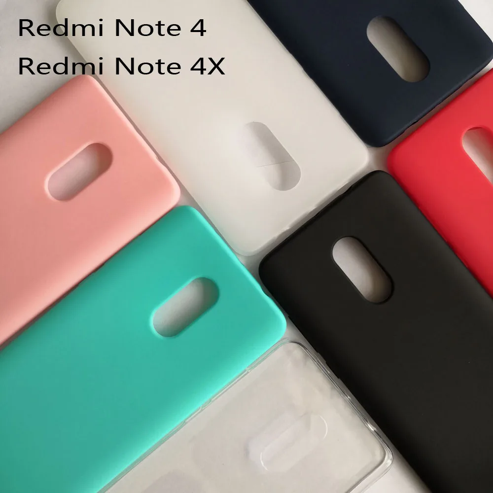 

Xiaomi Redmi Note 4 golbal Matte Candy Solid color Silicone TPU soft case for Redmi Note 4X Ultra thin cover case