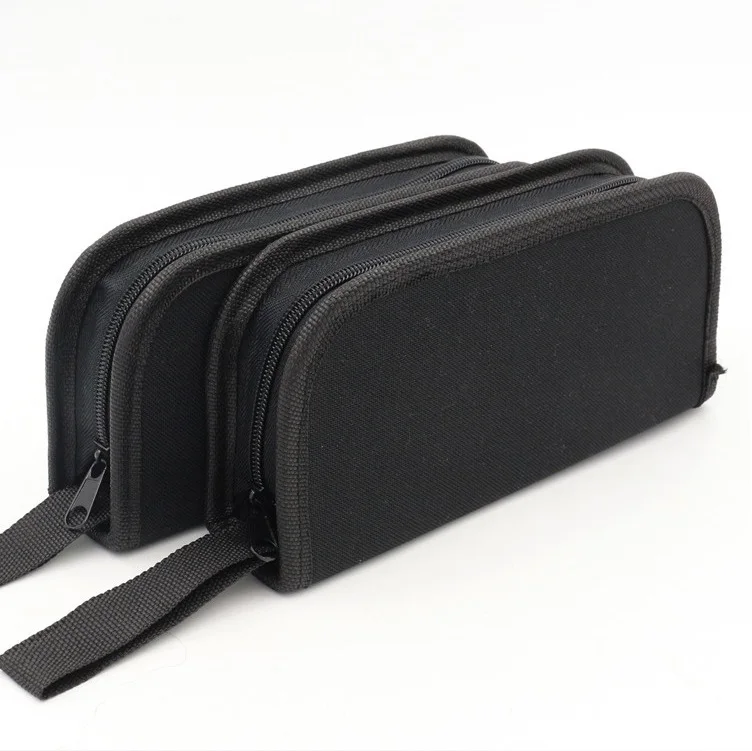 

1PCS Multifunctional Zipper Black Canvas Bag 20*10*5cm Screws Nails Drill Hand Tools Storage Bag for RC Model Car Repair