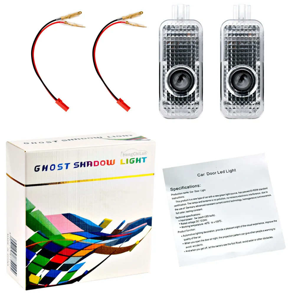 

4pcs LED Ghost Light Courtesy Light For Seat Exeo 2009-2014 Car-styling Car Door Light For Seat Emblem Logo Door Decorative Lamp