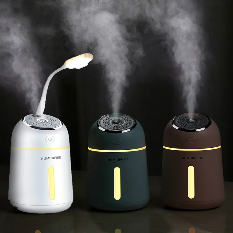 

3 In1 Small Q Humidifier Air Freshener Mini Air Purifier Aromatherapy Essential Oil Diffuser LED Night Light USB Fan Fogger