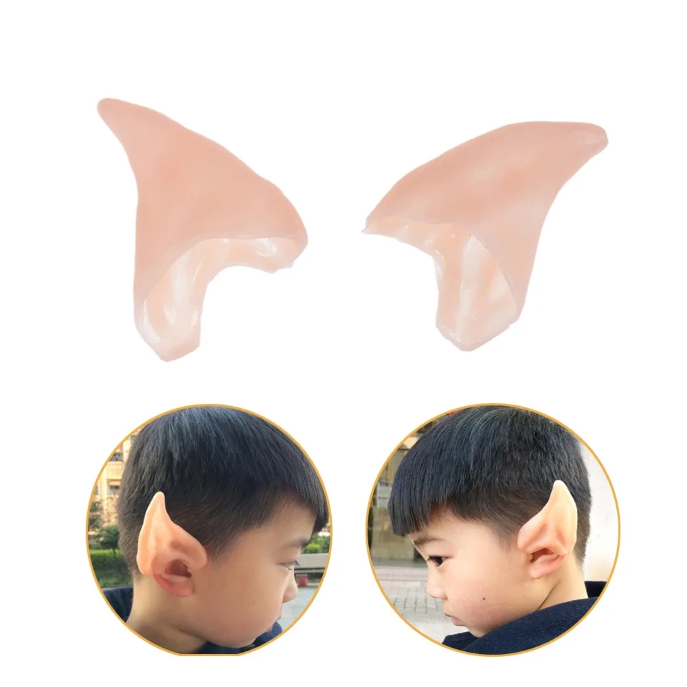 Latex Fairy Pixie Elf Fake Ears Cosplay Accessories LARP Halloween Props