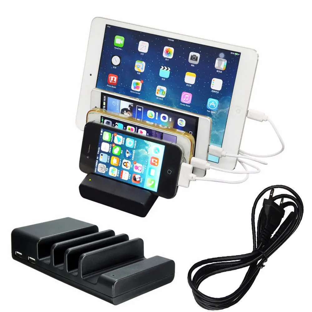 5A 4 USB Ports Charging Station Dock Charger Mobile Phone