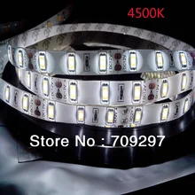 DHL 100 м/лот 4500 К натуральный белый 300LED 5630 SMD Водонепроницаемые гибкие светодиодные полосы, 60LED/m, 28116