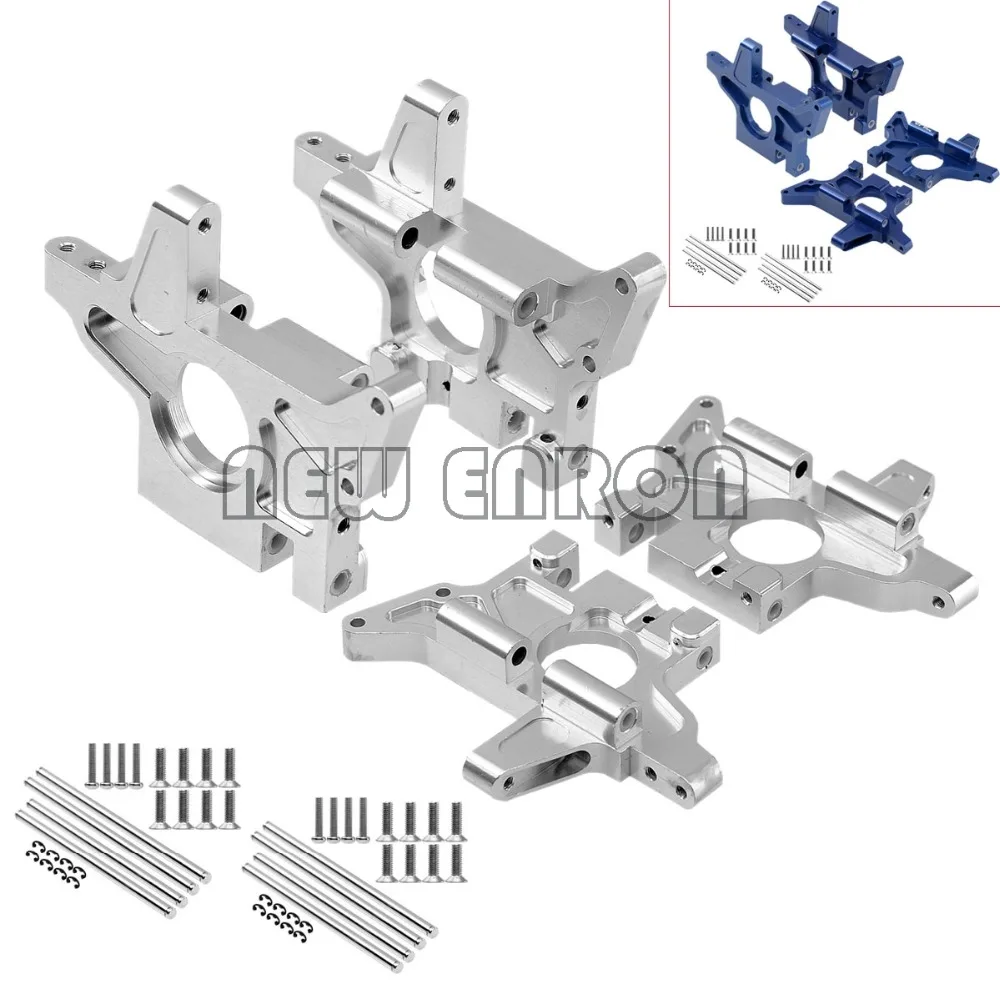 

NEW ENRON BLUE / SILVER ALUMINUM FRONT / REAR BULKHEAD 4929/4930 FOR TRAXXAS T-MAXX E-MAXX 3.3 2.5 4910