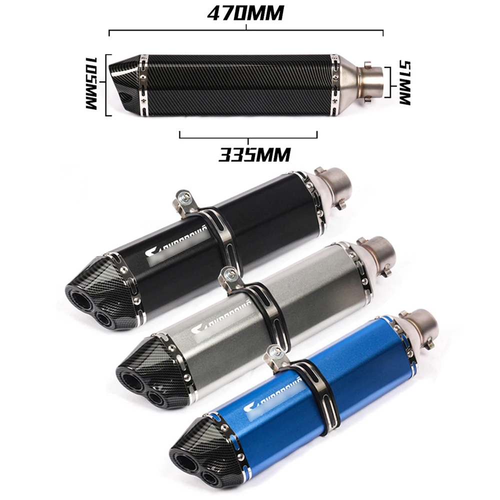 

470MM Length Universal Motorcycle Exhaust Pipe Escape Moto ATV Scooter KTM Pit Bike For Ninjia 300 TMAX 530 PCX150 NMAX FZ6
