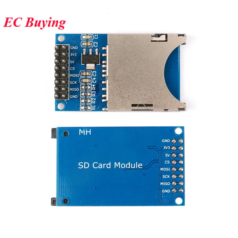 

5pcs/lot SD Card Module Reading and Writing Module Slot Socket Reader For ARM MCU 48mmx31mm For Arduino