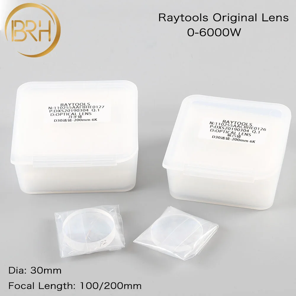 

BRH Raytools Original Laser Focus/Collimating Lens D30 F100/200mm for Raytools BM110 BT240S Bodor Fiber Laser Cutting Head