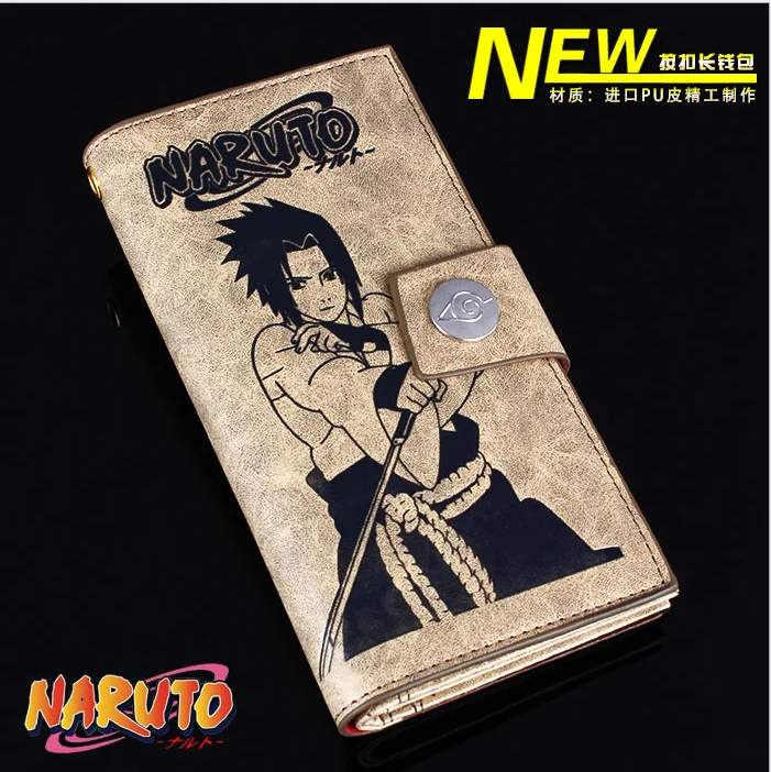 

Boys Girls Zipper & Hasp Rectangular Long Purse Fresh And Cartoon Naruto Wallet Purse Card Bag