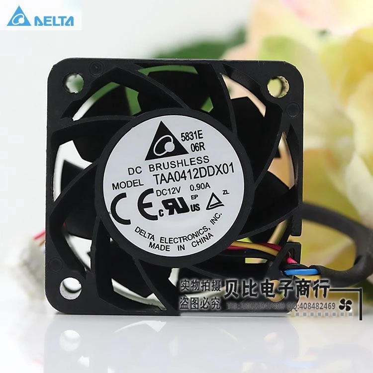 Для delta TAA0412DDX01 4020 12В 4 см четыре линии 0.9A ультра сильный вентилятор сервер |