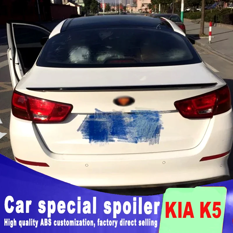 ABS Высокое качество для kia Optima K5 спойлер задний багажник крыша крыло задний спойлер K5 Грунтовка краска или черный белый цвет